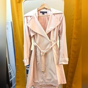 French Connection blush pink trench coat